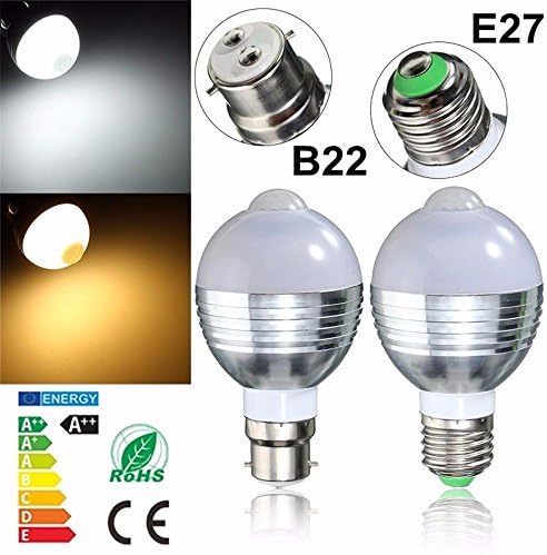 LED human Infrared sensor bulb light,E27/B22/9W bulb lamp,Indoor/Outdoor Yard Porch Patio Garden bulb,85-265V,E27 Warm White