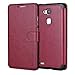 Huawei Ascend Mate 7 Case,Mulbess [Layered Dandy][Wine Red] - [Card Slot][Flip][Slim Fit] - PU Leather Wallet Case For Huawei Ascend Mate 7