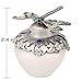 YUFENG 40ml Glass Perfume Bottles, Retro Frosted Dragonfly Lid,Empty Refillable for Travel and Lady Gift(Dragonfly)