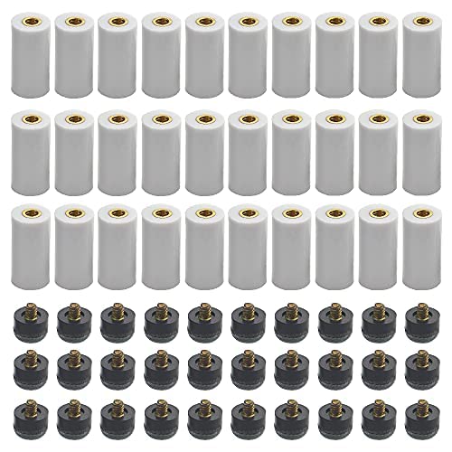 BGTXINGI 30 Set 13mm Billiard Cue Ferrules with Screw-on Cue Tips Billiard Accessories Replacement Parts Stick Repair Tool Set