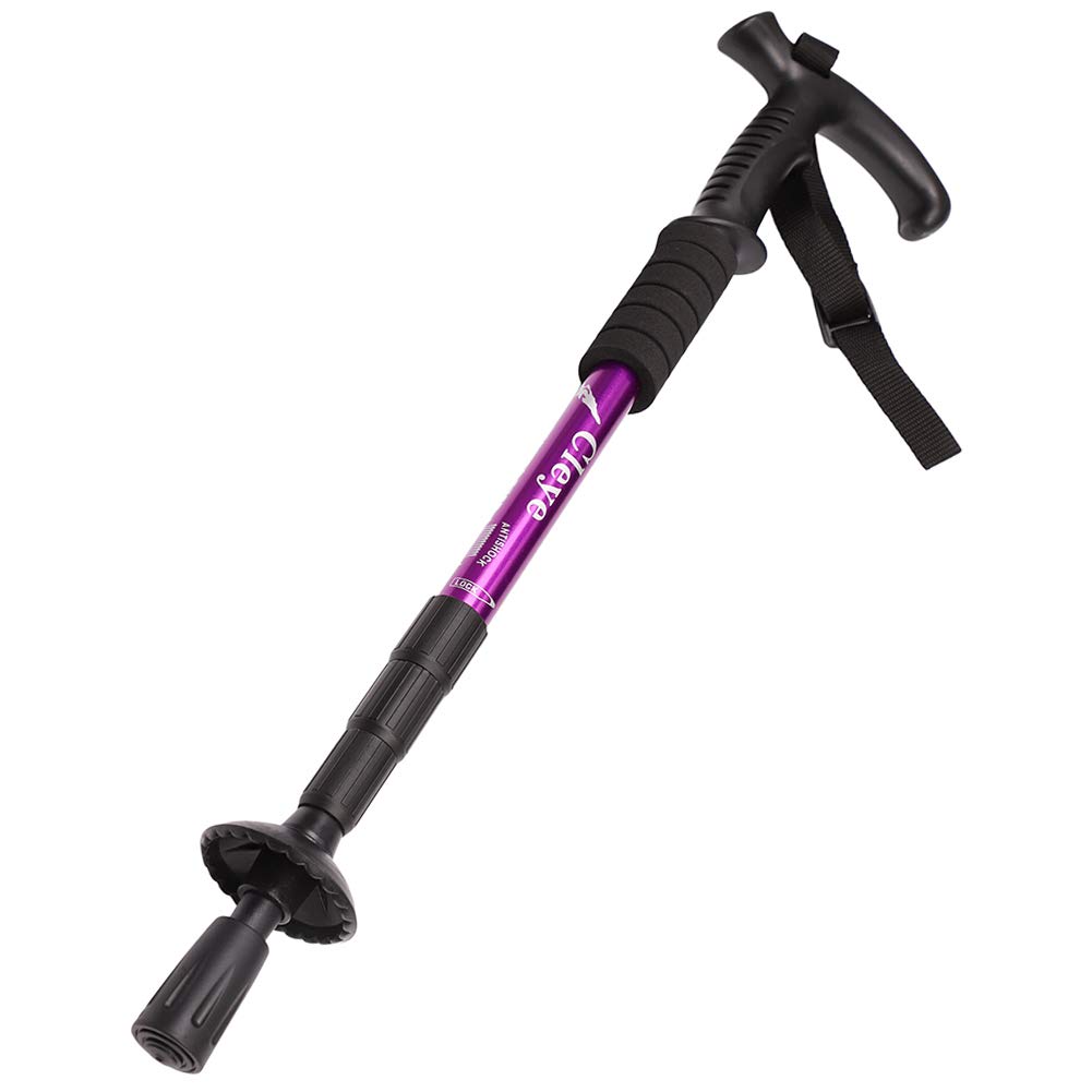 Hiking Poles - Telescopic Trekking Poles with Adjustable Walking Sticks, Lightweight & Portable - Wrist Strap for Men, Women & Seniors - 3 Sections Adjustable