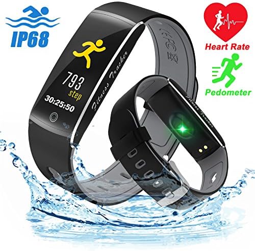 Qiwoo Fitness Tracker with Blood Pressure Oxygen Heart Rate Sleep Monitor IP68 Waterproof Sports Smart Watches for Men Women Kids Pedometer Calorie Counter for Android iPhone