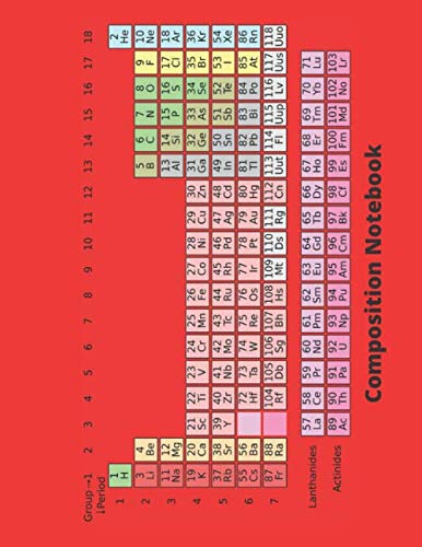 Periodic Table Notebook: Lined Composition Notebook (Journal Book Diary) (8.5 x 11 College Rule)