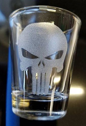 Punisher Shot Glass Laser Engraved