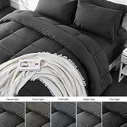 Newspin Full Bed in a Bag - 7 Pieces Black