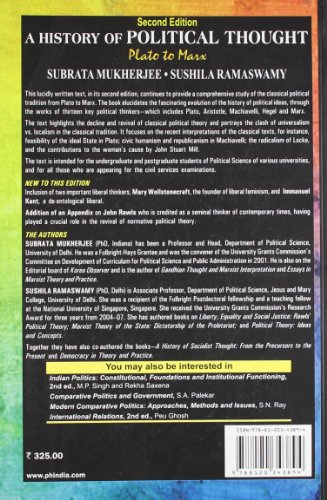 HISTORY OF POLITICAL THOUGHT: PLATO TO MARX, 2ND EDN 1