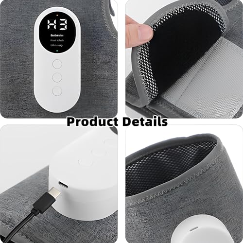 Beauenty Leg Massager for Circulation and Pain Relief,Heated Foot and Calf Compression Sleeve,Adjustable Muscle Massager with 3 Intensities,3 Modes,Easy to use,Restless Legs Syndrome Relief(1Pcs)