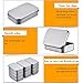Hotop 12 Pack 3.75 by 2.45 by 0.8 Inch Silver Metal Rectangular Empty Hinged Tins Box Containers with Lids Mini Portable Box Small Storage Kit, Home Organizer