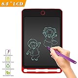 LCD Writing Tablet-8.5 In Writing Graphics, Drawing & Painting Board -Can Be Used As Office Whiteboard Bulletin Board And Gifts For Kids(Can be Repeated Use of more than 50,000 times)-(Red)
