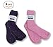 Pembrook Non Skid Socks - Hospital Socks - Slipper Socks - (4-Pairs) 2 Purple / 2 Pink. Great for adults, men, women. Designed for medical hospital patients but great for everyone
