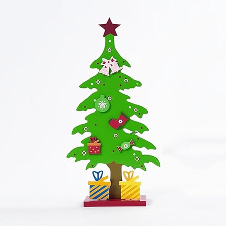 Decorazioni Natalizie Scuola.Albero Di Natale Albero Di Natale Decorazione Natalizia Regalo Mini Albero Di Natale In Legno Decorazione Della Finestra Del Negozio Per La Scuola Materna Decorazione Del Fumetto 2 Colori Amazon It Casa