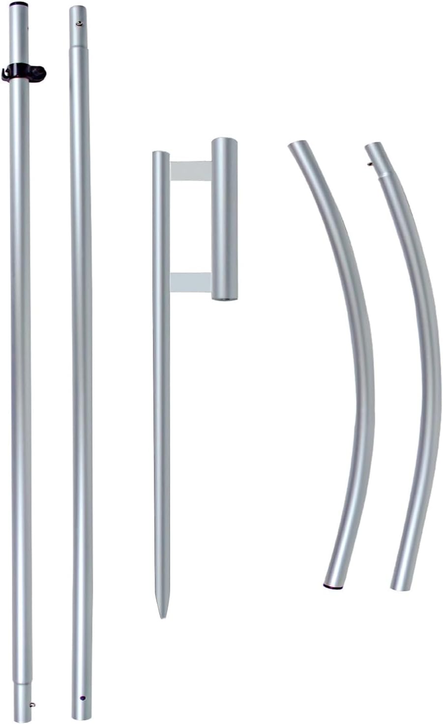 Flagpole Hardware - Swooper Flag Hardware, Feather Flag Pole Set and Ground Spike, 11Ft Swooper Flag Pole Set for Advertising Feather Flag (1 Pack)