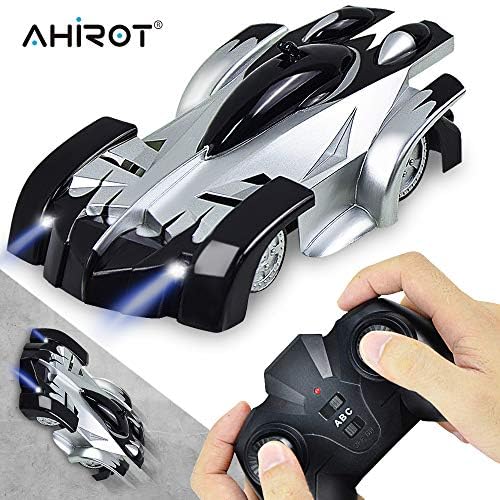 AHIROT Wall Climbing RC Car Remote Control Car Toy, USB Rechargeable Gravity Defying RC Car with Update Remote Control, 360°Rotating Stunt for Boy Girl Kids Ideal for Birthday Gift (Black)