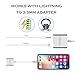 iPhone Adapter and Splitter, [Upgraded] KingYue Lightning to 3.5mm Headphone Jack Audio Adapter for iPhone X 8 7 Plus, Support Mic Call/Listen/Charge/Music Control (Need Bluetooth Connection)