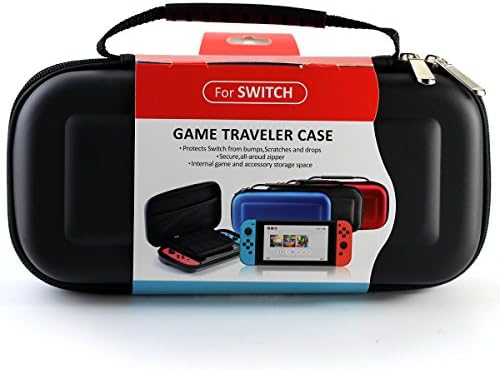 Carrying Game Traveler Nintendo Switch Deluxe Travel Case Protective Hard Cover Black