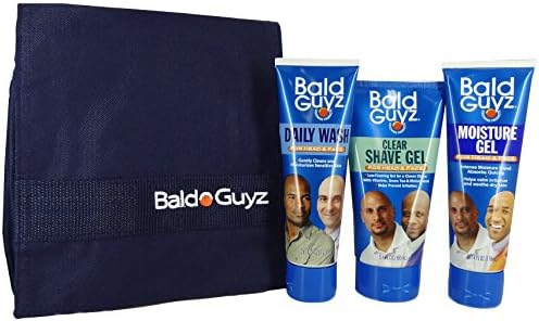 Bald Guyz 3-Piece FULL-SIZE Gift Set with Grooming Travel Bag