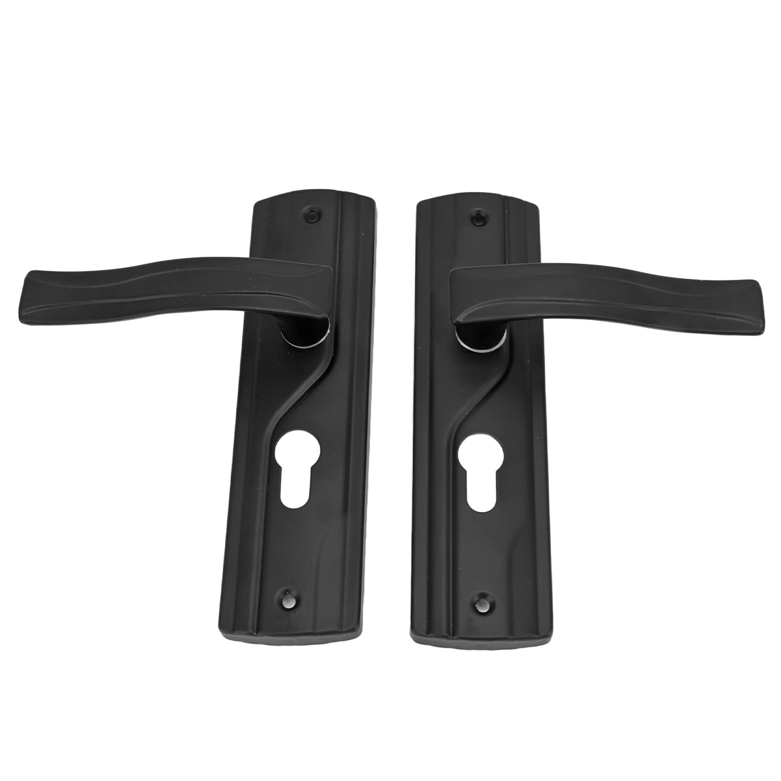 Luocute Entry Door Handle with Lock and Key, Secure Keyed Reversible Lever Exterior for Front Entrance and Bedrooms, Manganese Steel Silent Bearing Universal Door Lever Lock Set for Home