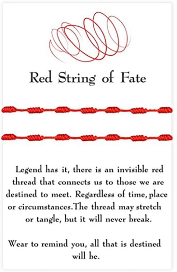 26 Pcs Lucky Red String 7 Knots Bracelets Set Amulet Protection