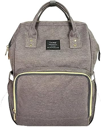 Diaper Bag Large Capacity Backpack Devinpau Multi-Function Waterproof Nappy Bags for Baby Care Grey