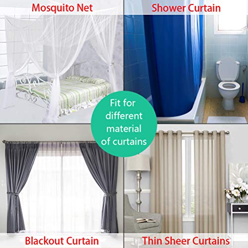 YOBAYE Magnetic Curtain Tiebacks, 2 Pack Drape Tie Backs Decorative Curtain Rope Holdbacks for Home Kitchen Office Window Drapes, No Drilling & Holes Required,Turquoise