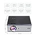Crenova XPE470 2018 Upgraded Mini office projector +30% brightness Full HD 1080P Video Projector, compatible with HDMI USB SD Card VGA AV TV Laptop Game iPhone iPad Android Smartphone for Home Theater