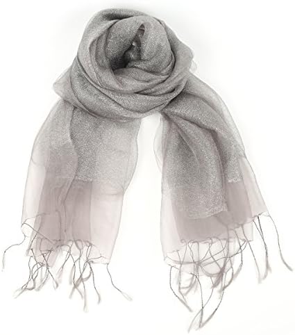 Fantie Women's Blends Series Silk And Spun Gold Solid Color Scarf