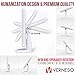 Lighted Makeup Mirror with 22 LEDs - Vanity Mirror with Lights - 10X/3X/2X Magnification and Touch Screen - 180 Degree Rotation - Cosmetic Make Up Trifold Table Light Up Mirrors for Travel (White)