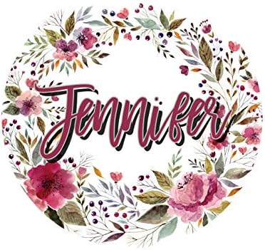 Jennifer Floral Wreath Personalized Notebook (Female First Name Flower Notebooks) Paperback – September 13, 2018