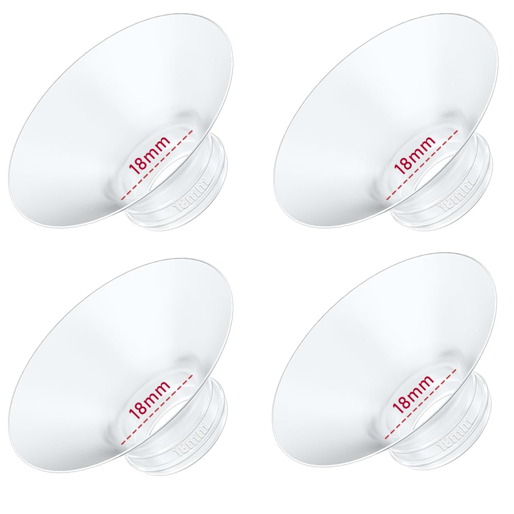 Photo 1 of 4PC Flange Insert 18mm Compatible with Momcozy M5/M6/M9/S12 Pro/V1 Pro/V1 Pro Breast Pump, Fit for Eufy/Elvie/Medela/Spectra/Lansinoh/NCVI/Lansinoh/TSRETE with 24mm Flange/Shield Breast Pump