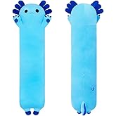 Sausudols Long Axolotl Plush, 27.6” Long Axolotl Body Pillow for Kids, Cute Axolotl Stuffed Animals for Girls, Soft Plushies Toy Gifts for Birthday Blue