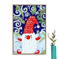 Framed Canvas Wall Art Christmas Santa Claus Canvas Prints Home Artwork Decoration for Living Room,Bedroom - 16x24 inches