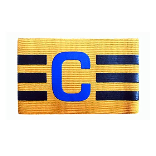 Potelin Kinbelle Soccer Armbands Multi Color Adjustable Football Captain Armband Yellow Durable and Useful