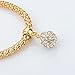 Long Way 3-Pcs Gold Silver Rose Gold Plated Chain Bracelet Austrian Crystal Ball Charm Bracelet For Women