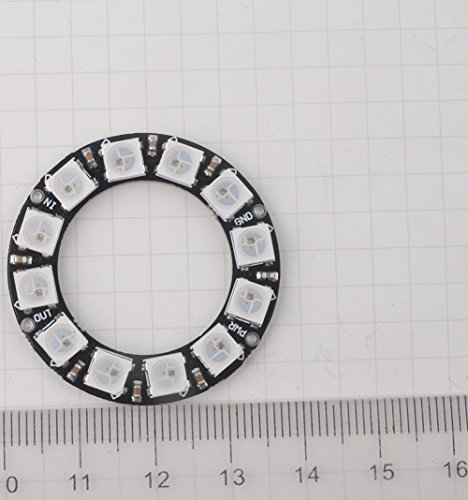 DIYmall 12 Bits 12 X WS2812 5050 RGB LED Ring Lamp Light with Integrated Drivers