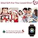 Smartwatch, Bluetooth Smart Watch Phone with Camera Pedometer SIM Card Slot for Android Samsung Sony Huawei and iOS iPhone (Partial Functions) Men Women Kids (Gold)