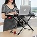 Saiji Standing Desk Converter, Height Adjustable Stand Up Desk Workstation, 24″ Laptop Table, Wood Notebook Stand, Instantly Convert Any Desk into a Sit/Stand up Desk (Black)thumb 2