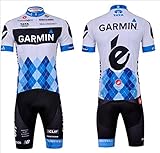 Urparcel 2015 Outdoor Sports Pro Team Men`s Short Sleeve Garmin Cycling Jersey and Shorts Set With a Free Gift