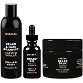 Golden Grooming Co. Everyday Beard Bundle – Complete Beard Care Set | Includes Beard Oil, Balm & Shampoo (XL, Toasted Vanilla)