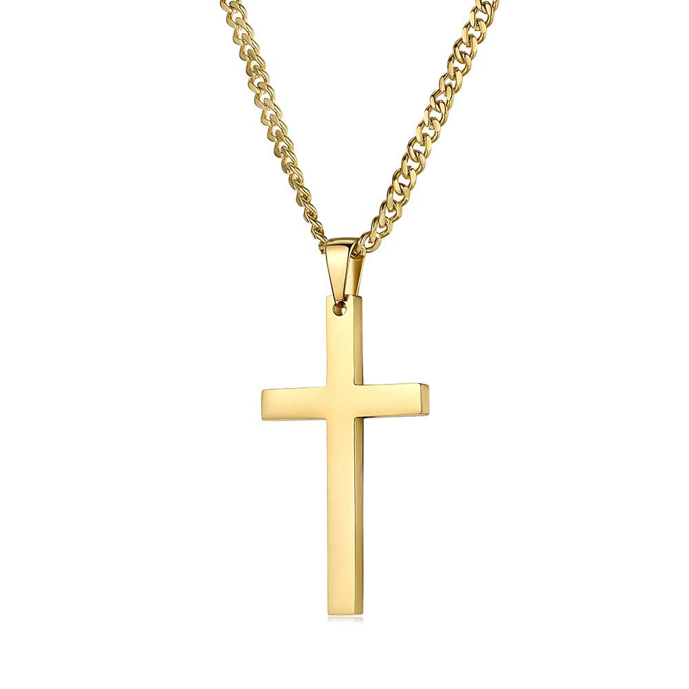Dubai Collections Flat Cross Necklace stylish for Men and Women Gift