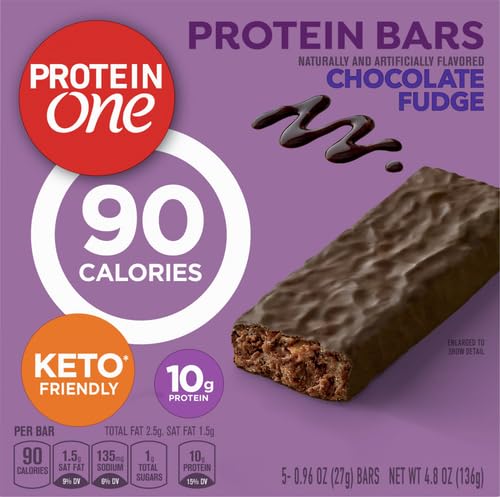 PROTEIN ONE 90 CALORIE PROTEIN BARS, CHOCOLATE FUDGE, KETO FRIENDLY, 5 CT, 4.8 OZ