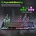 RGB Gaming Keyboard USB Wired Gaming Keyboard with Dedicated Media Controls, Multiple Color Rainbow LED Backlit, Spill-Resistant and Durable Design for Desktop, Laptopthumb 4