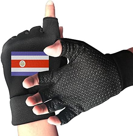 MIPU SHANGMAO Costa Rica Flag Half Finger Fingerless Gloves Bike Weightlifting Shooting Gloves Gym Weight Gloves