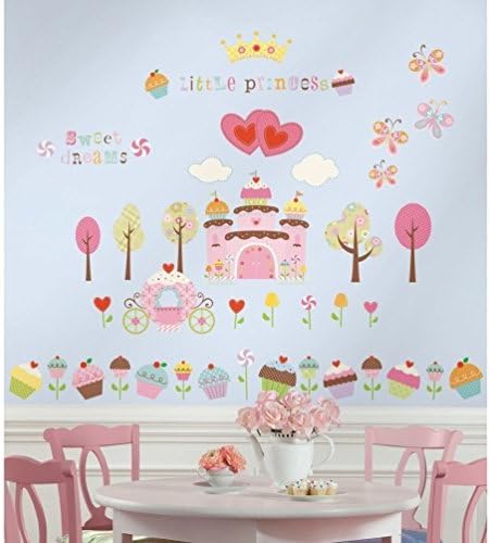 Lunarland HAPPI CUPCAKE LAND 56 Wall Stickers Princess Castle Room Decor Decals Decoration