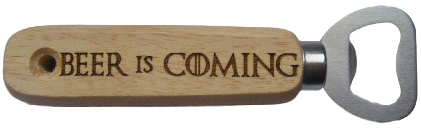 Bottle Opener Game of Thrones Inspired Beer is Coming Engraved Wooden Novelty Wood Kitchen Fan Gift Present
