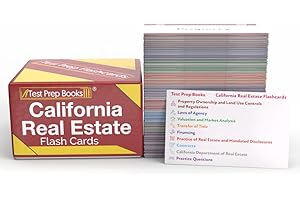 TEST PREP BOOKS California Real Estate Exam Prep Study Cards 2025-2026: Review and Practice Test Questions for the California Real Estate License Exam [Full Color Cards]