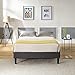 Decoro Claridge Upholstered Mattress Foundation | Platform Bed | Metal Frame with Wood Slat Support | Grey, California King Size