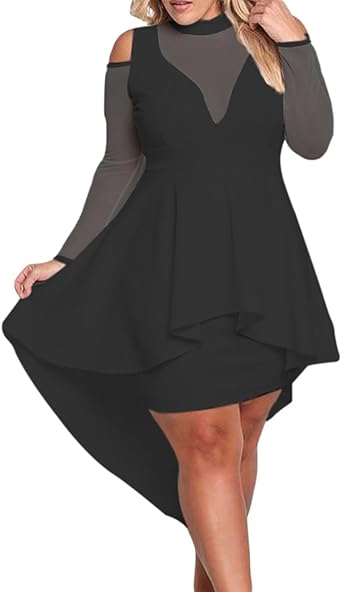 plus size mesh bodycon dress