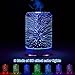 SUN-E Aromatherapy Oil Diffuser,100ML Essential Oil Ultrasonic Cool Mist Humidifier Waterless Auto Shut-Off with 3D 16 Color Changing Starburst LED Lights