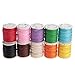 WINOMO 10 Rolls Waxed Cotton Cord Thread 10M 1MM Jewellery Making Cord