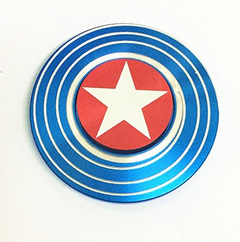 Fidget Toys Hand Spinner Cosplay Captain America's Shield Water Wave Rotate Metal Material For Adults Children